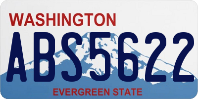 WA license plate ABS5622
