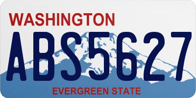 WA license plate ABS5627
