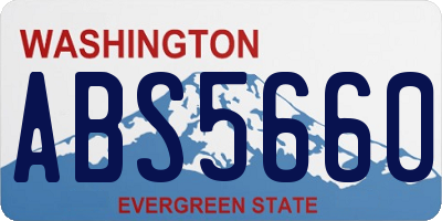 WA license plate ABS5660