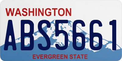 WA license plate ABS5661