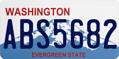 WA license plate ABS5682