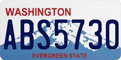 WA license plate ABS5730