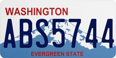 WA license plate ABS5744