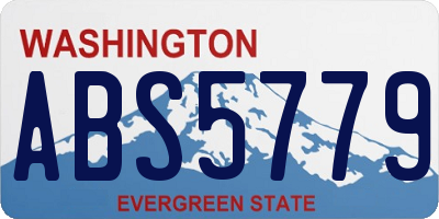 WA license plate ABS5779