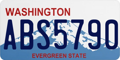 WA license plate ABS5790