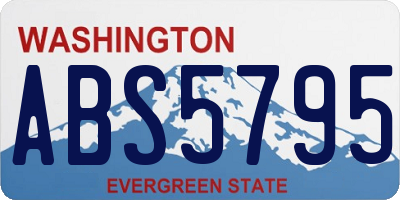 WA license plate ABS5795