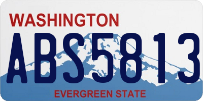 WA license plate ABS5813