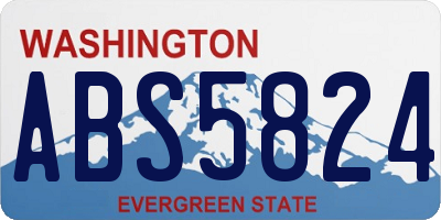 WA license plate ABS5824