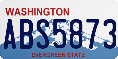 WA license plate ABS5873