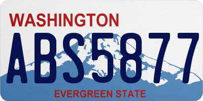 WA license plate ABS5877