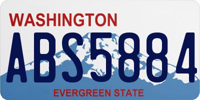 WA license plate ABS5884