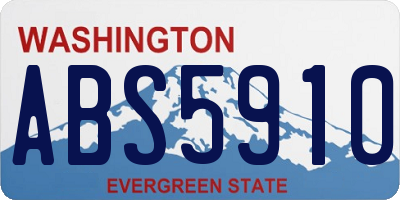 WA license plate ABS5910