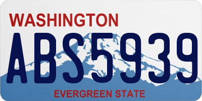 WA license plate ABS5939
