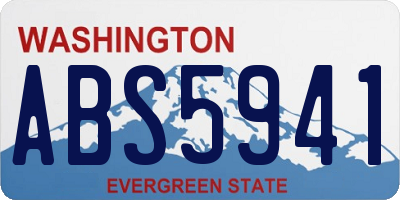 WA license plate ABS5941
