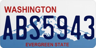 WA license plate ABS5943