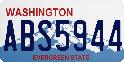 WA license plate ABS5944