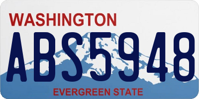 WA license plate ABS5948