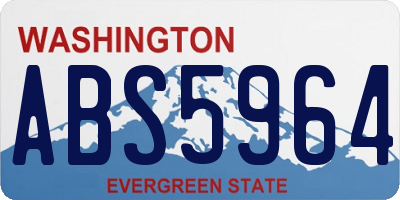 WA license plate ABS5964