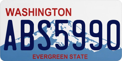 WA license plate ABS5990
