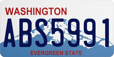 WA license plate ABS5991