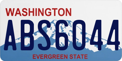 WA license plate ABS6044