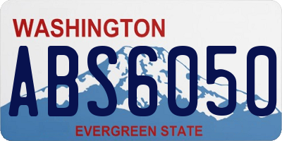 WA license plate ABS6050