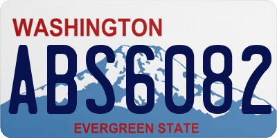 WA license plate ABS6082