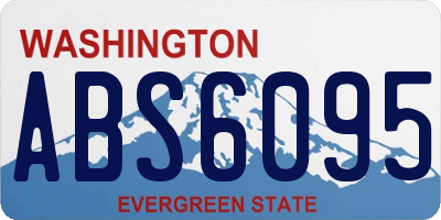 WA license plate ABS6095