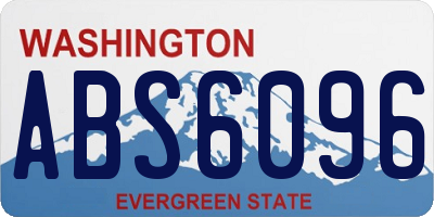 WA license plate ABS6096