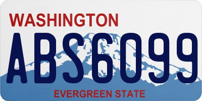 WA license plate ABS6099