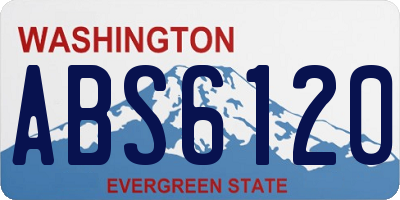 WA license plate ABS6120