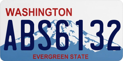 WA license plate ABS6132