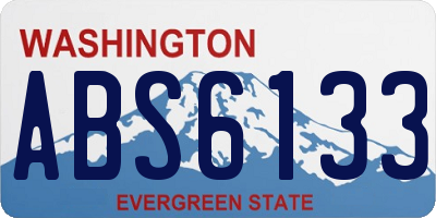 WA license plate ABS6133