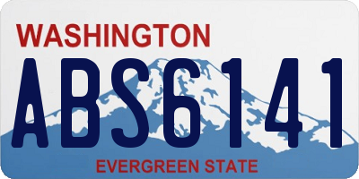 WA license plate ABS6141