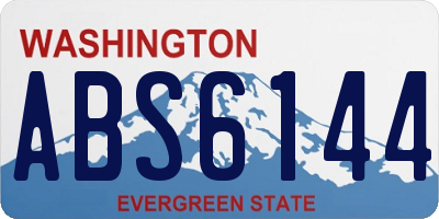 WA license plate ABS6144