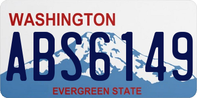 WA license plate ABS6149