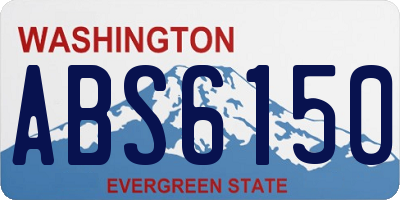 WA license plate ABS6150