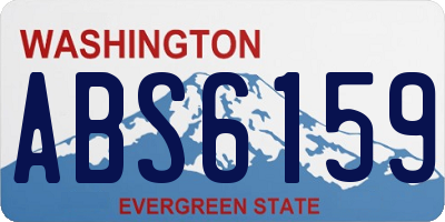 WA license plate ABS6159