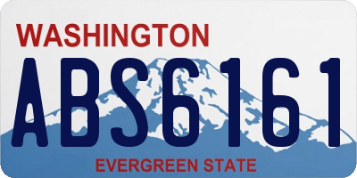 WA license plate ABS6161