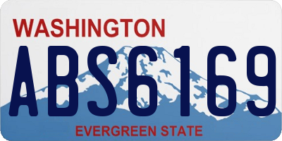 WA license plate ABS6169
