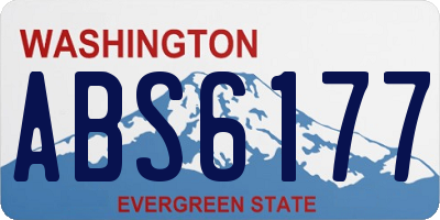 WA license plate ABS6177