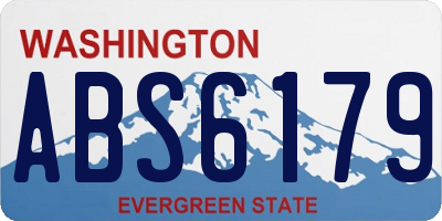 WA license plate ABS6179