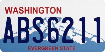 WA license plate ABS6211