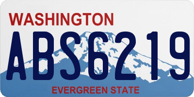 WA license plate ABS6219