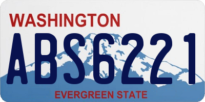 WA license plate ABS6221