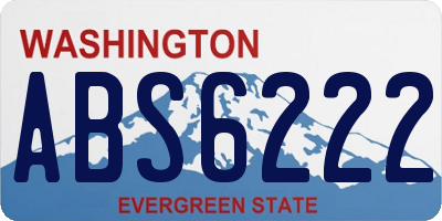 WA license plate ABS6222