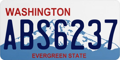 WA license plate ABS6237