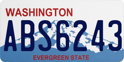 WA license plate ABS6243
