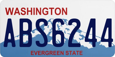 WA license plate ABS6244