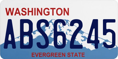 WA license plate ABS6245